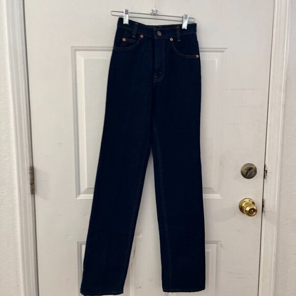 Vintage Orange Tag Levi's Pre-Wash Dark Wash Straight Leg Size 6/24 Length 32 - Picture 11 of 12